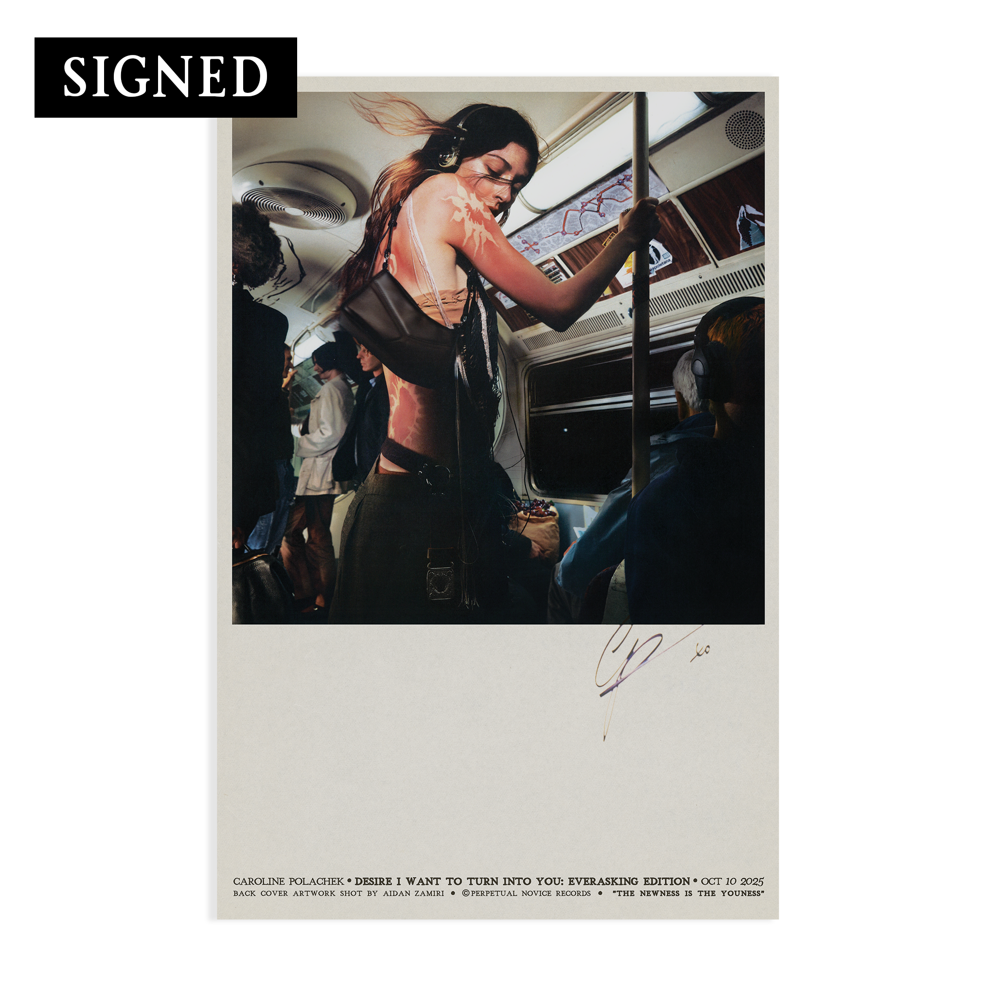SIGNED EVERASKING EDITION BACK COVER POSTER – carolinepolachek